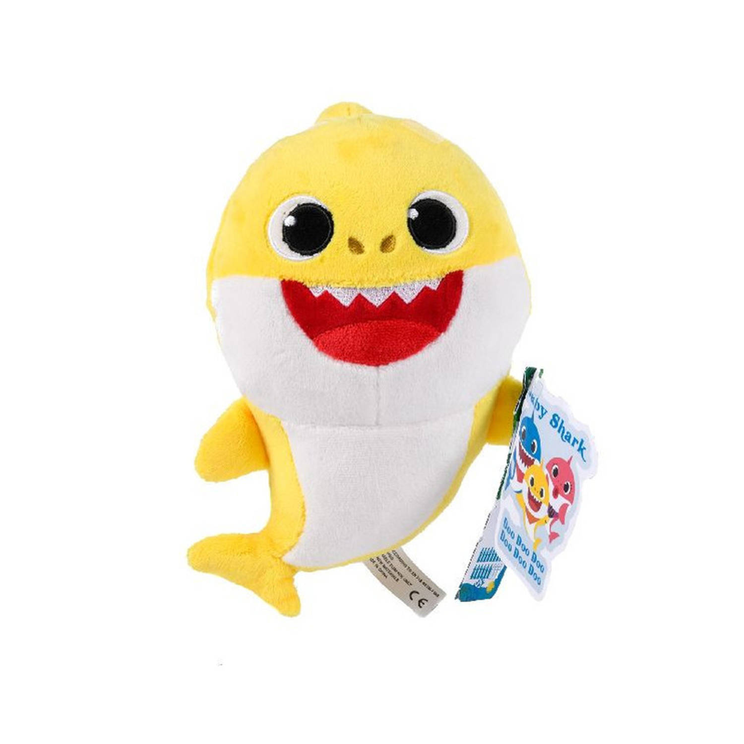 Baby Shark Pluche Knuffel Karakter Baby 15 Cm - Knuffeldier - Geel