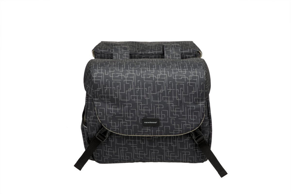 New Looxs Dubbele Fietstas Mondi Joy 38 Liter - Zwart