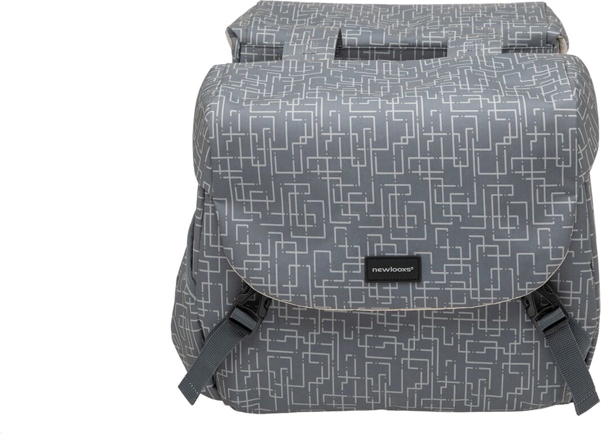 New Looxs Dubbele Fietstas Mondi Joy 38 Liter - Zwart