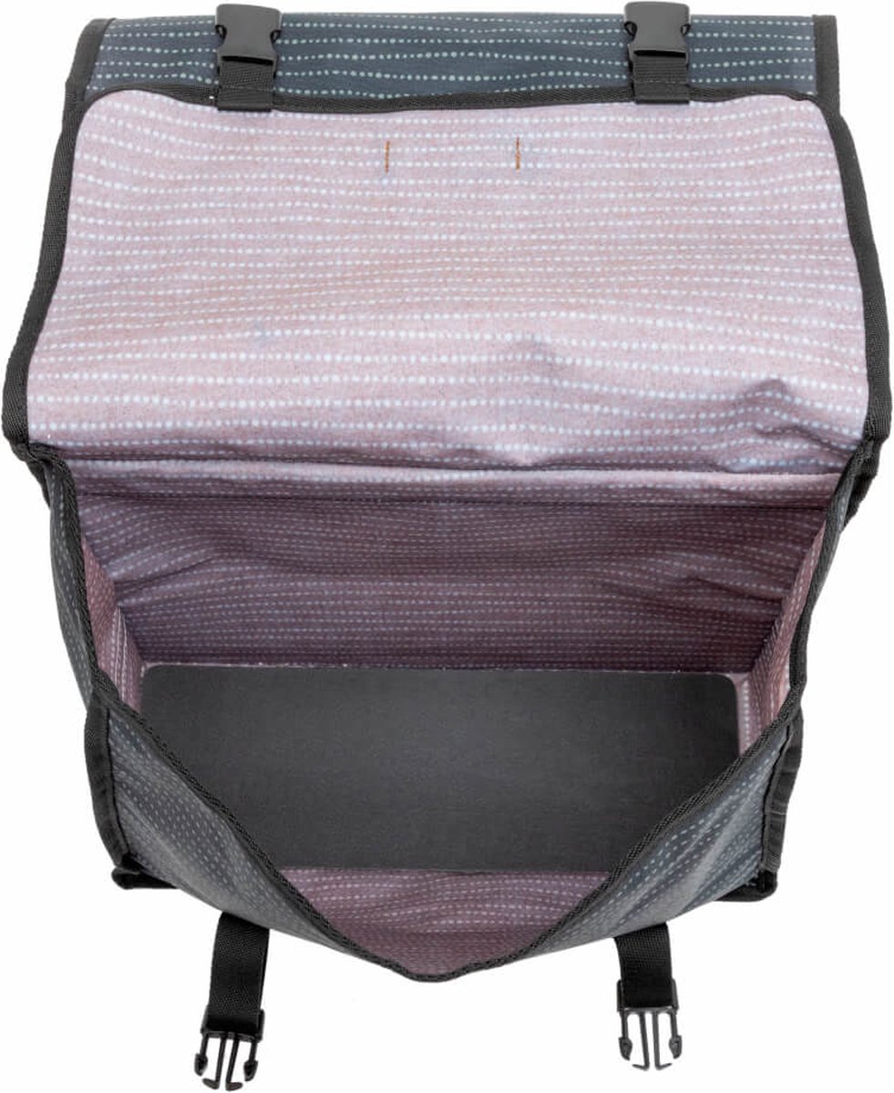 New Looxs Dubbele Fietstas Fiori 30 Liter - Rood