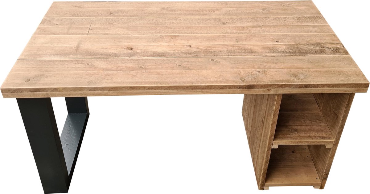 Wood4you Bureau San Diego Steigerhout 150lx55dx75h Cm Antraciet