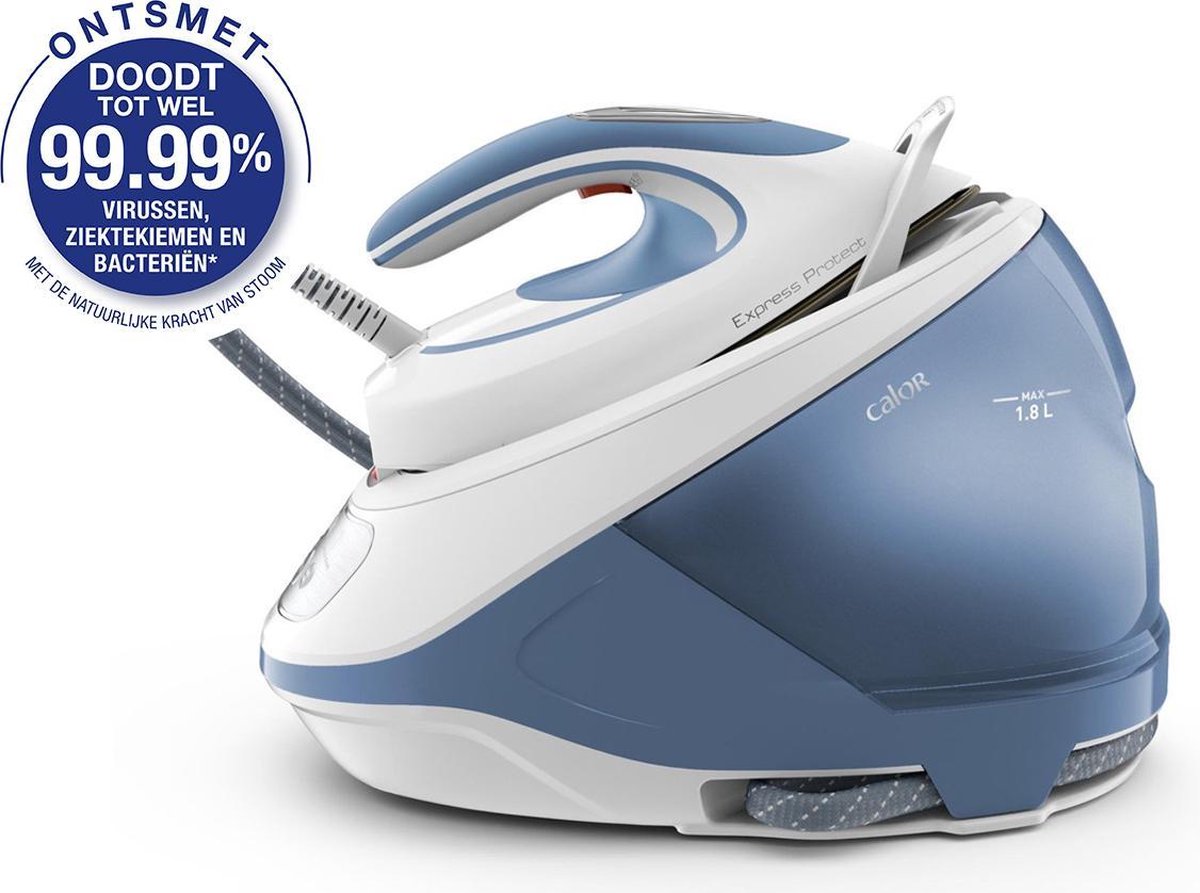 Calor Sv9202c0 Express Protect 7,5 Bar Stoomunit - Franse Productie - Blauw