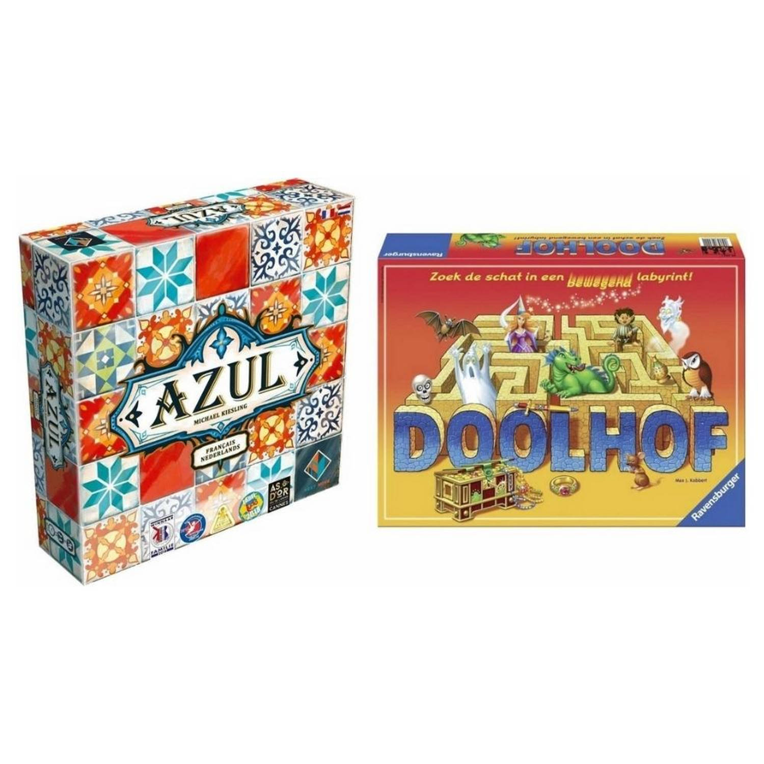 Spellenbundel - 2 Stuks - Azul Nl/fr & Ravensburger Doolhof