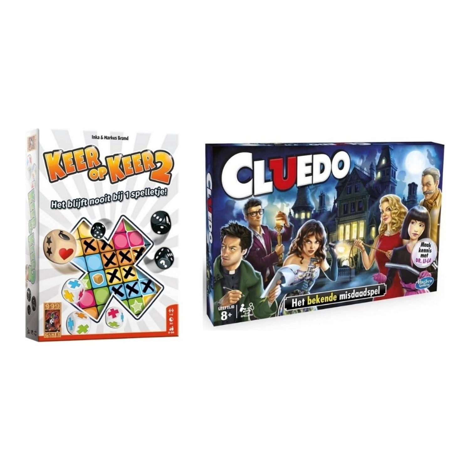 Spellenbundel - 2 Stuks - Keer Op Keer 2 & Cluedo