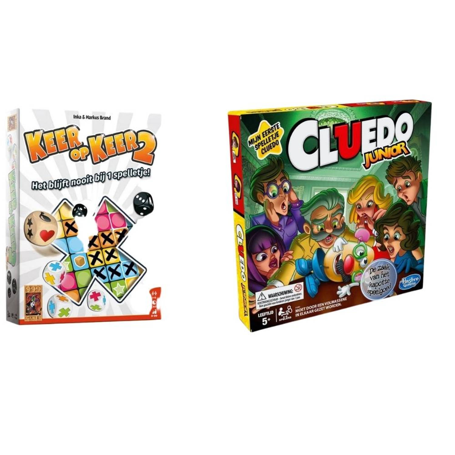 Spellenbundel - 2 Stuks - Keer Op Keer 2 & Cluedo Junior