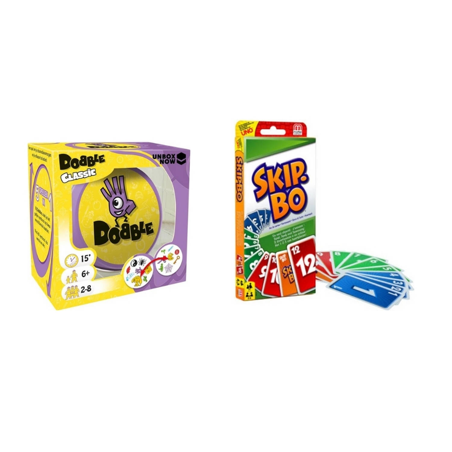 Hasbro Spellenbundel - 2 Stuks - Dobble Classic & Skip-bo