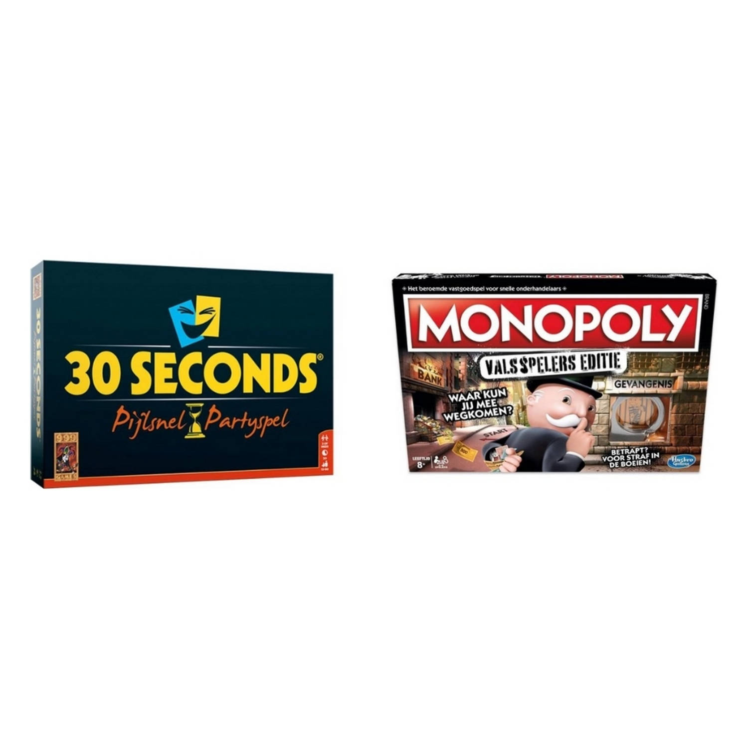 Hasbro Spellenbundel - 2 Stuks - 30 Seconds & Monopoly Valsspelerseditie