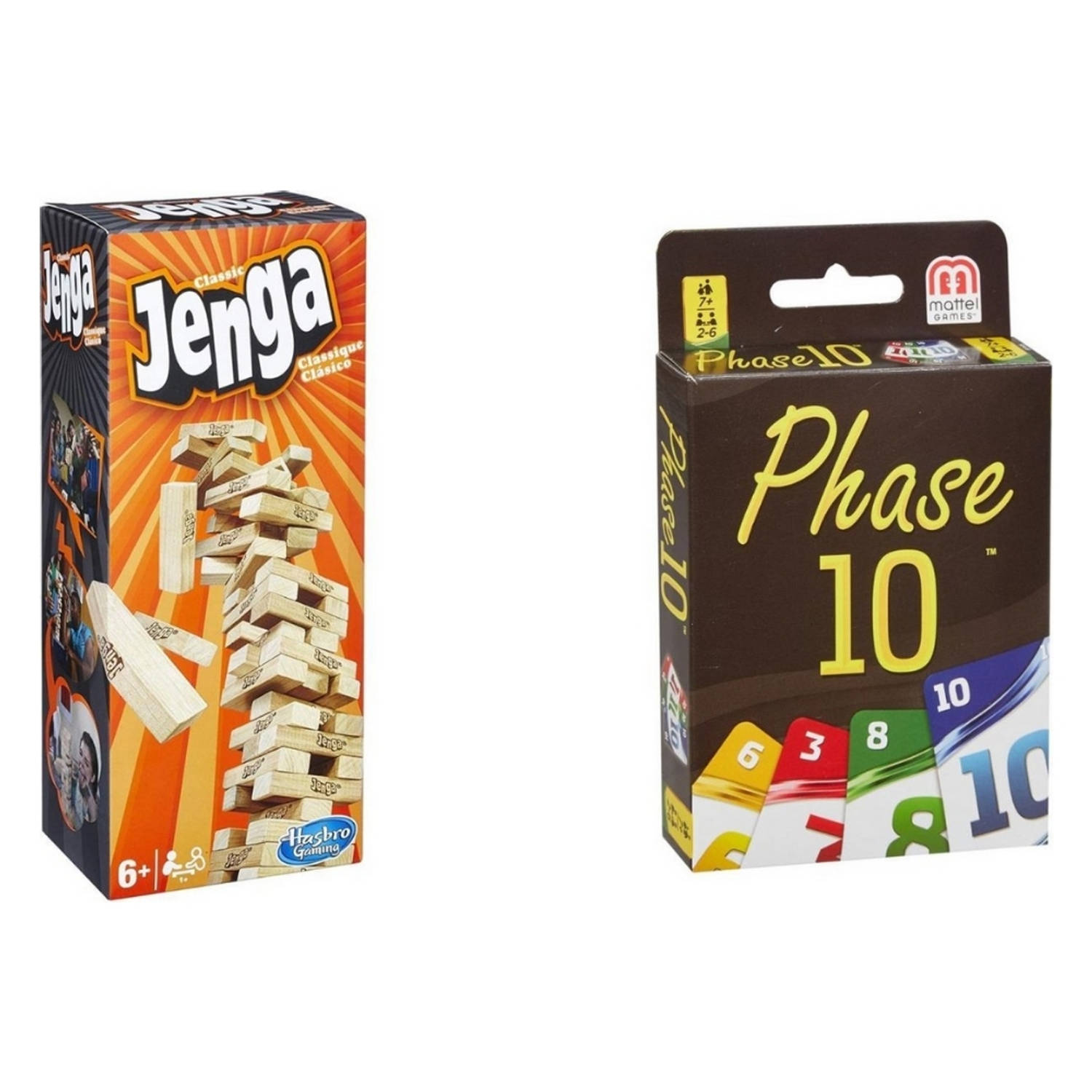 Hasbro Spellenbundel - 2 Stuks - Jenga & Phase 10