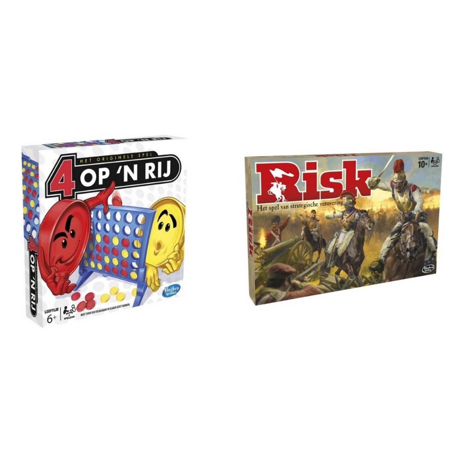 Hasbro Spellenbundel - 2 Stuks - Vier Op &apos;N Rij & Risk