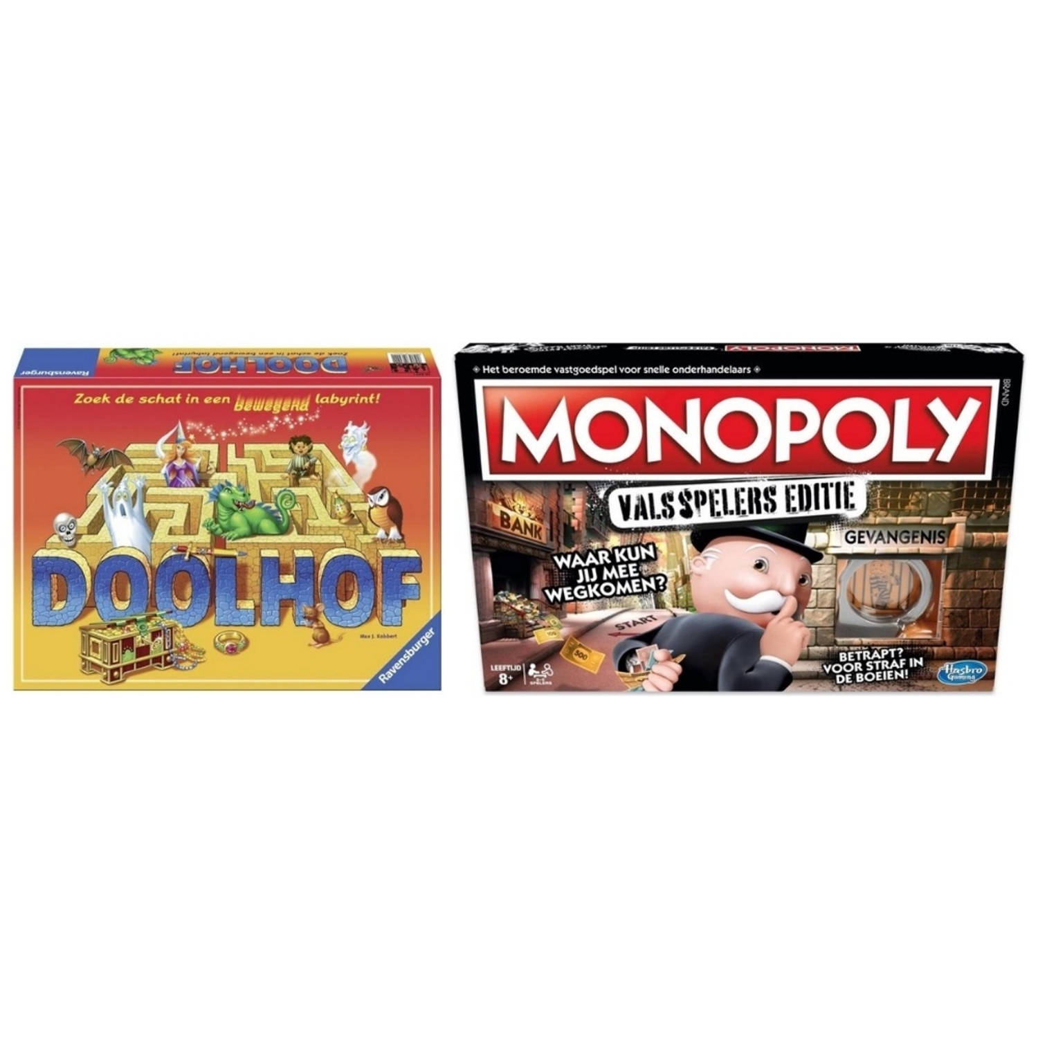 Spellenbundel - 2 Stuks - Ravensburger Doolhof & Monopoly Valsspelerseditie