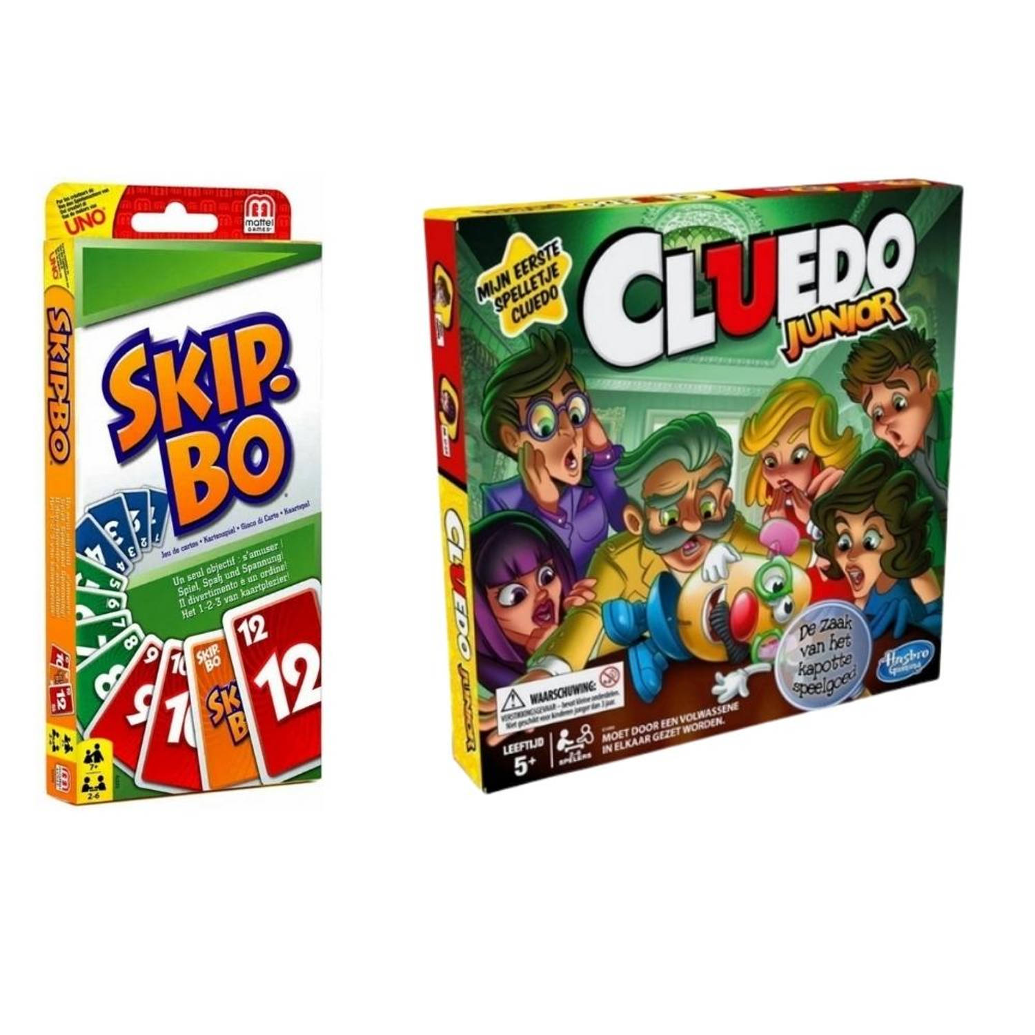 Spellenbundel - 2 Stuks - Skip-bo & Cluedo Junior