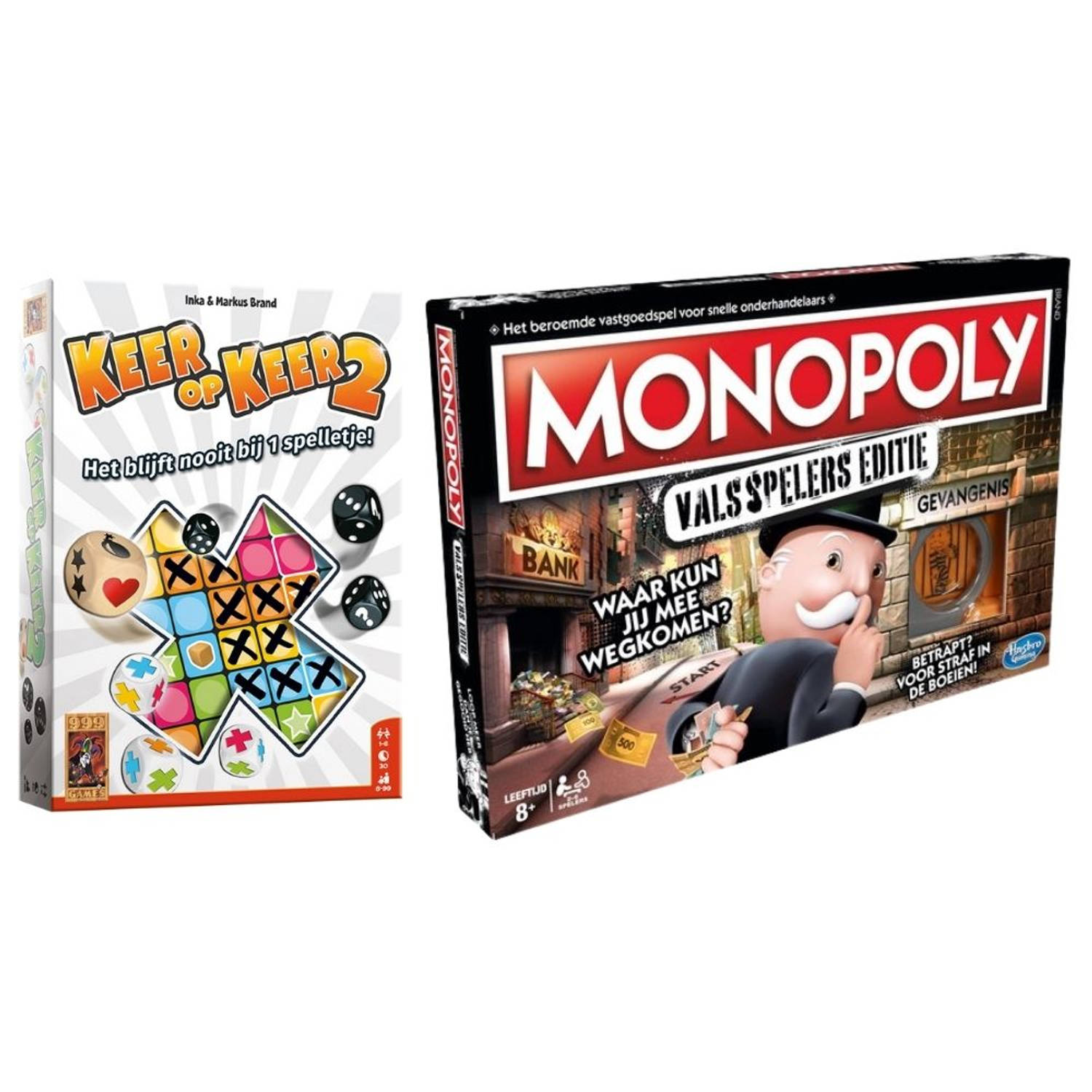 Spellenbundel - 2 Stuks - Keer Op Keer 2 & Monopoly Valsspelerseditie