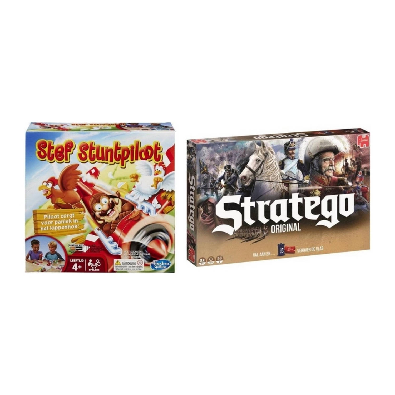 Spellenbundel - 2 Stuks - Stef Stuntpiloot & Stratego Original