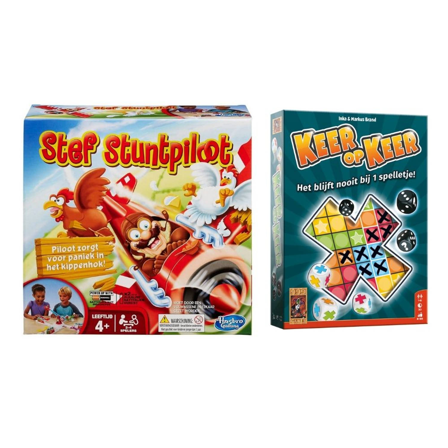 Spellenbundel - 2 Stuks - Stef Stuntpiloot & Party & Keer Op Keer