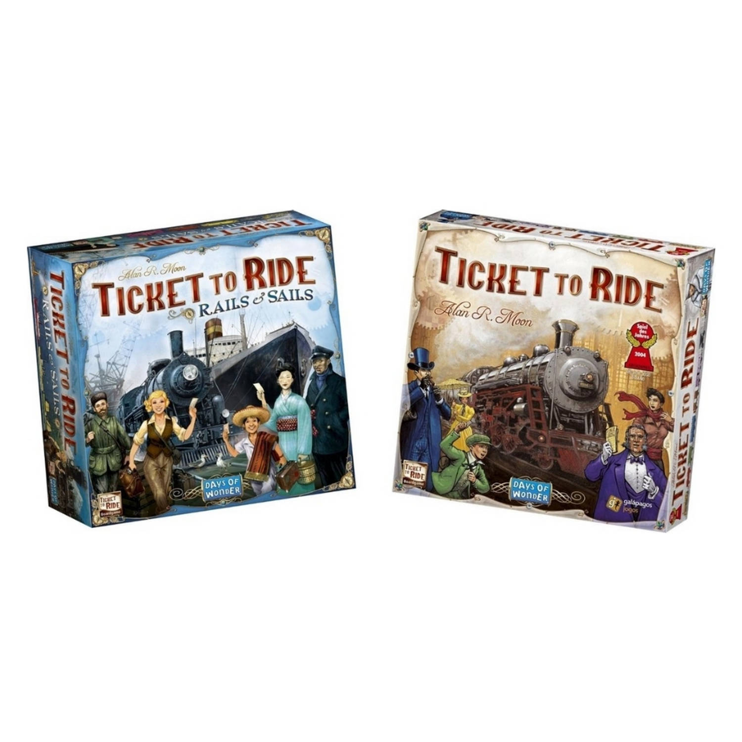 Days of Wonder Spellenbundel - Ticket To Ride - 2 Stuks - Rails And Sails & Usa (Basisspel)