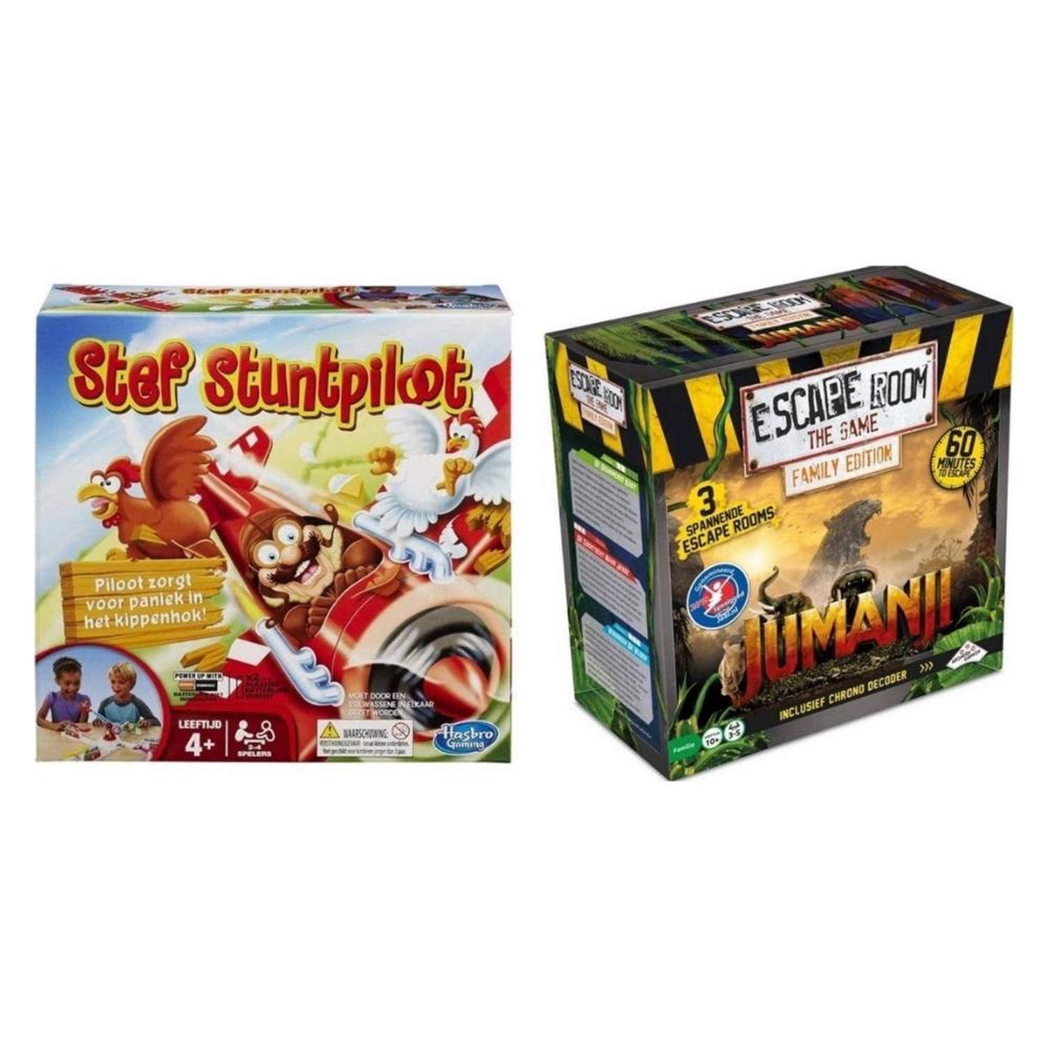 Spellenbundel - 2 Stuks - Stef Stuntpiloot & Escape Room Jumanji