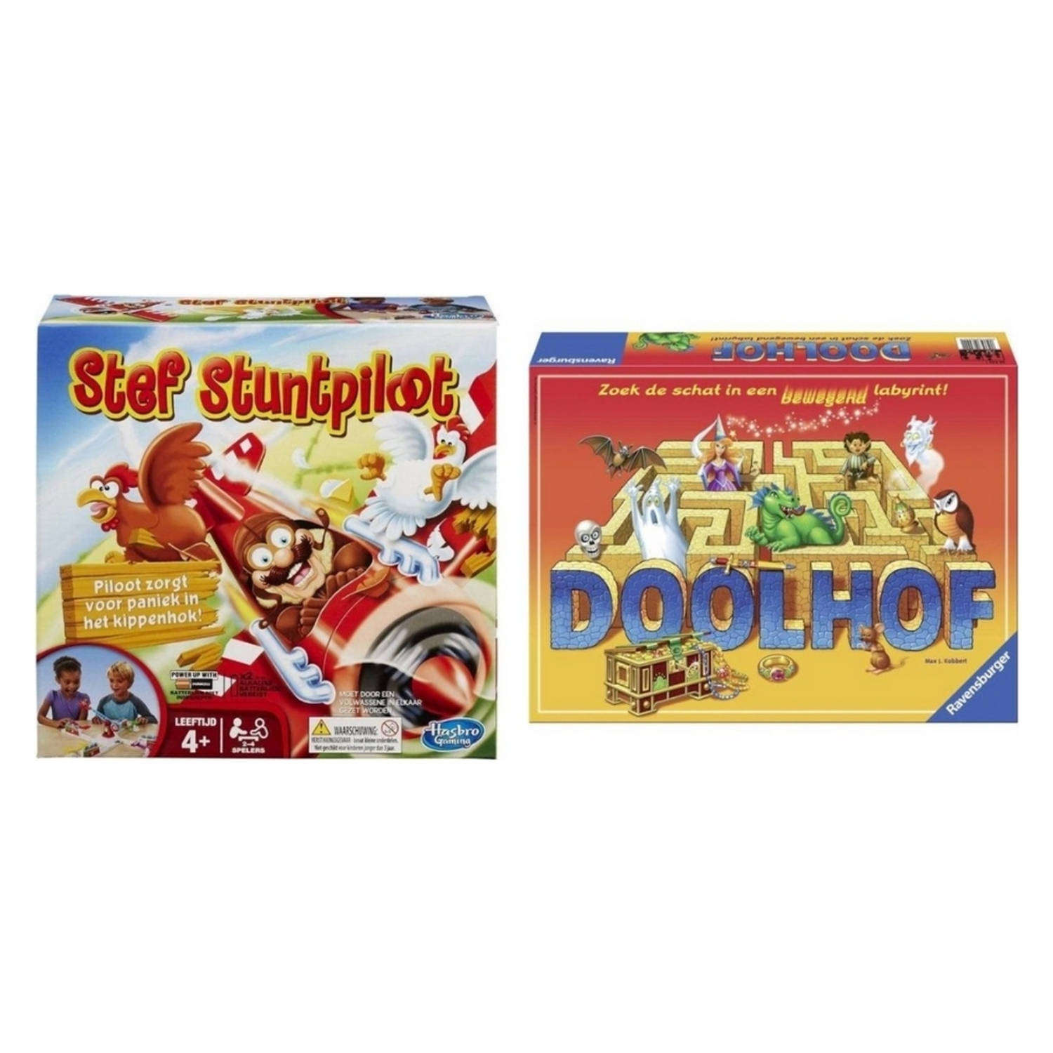 Spellenbundel - 2 Stuks - Stef Stuntpiloot & Ravensburger Doolhof