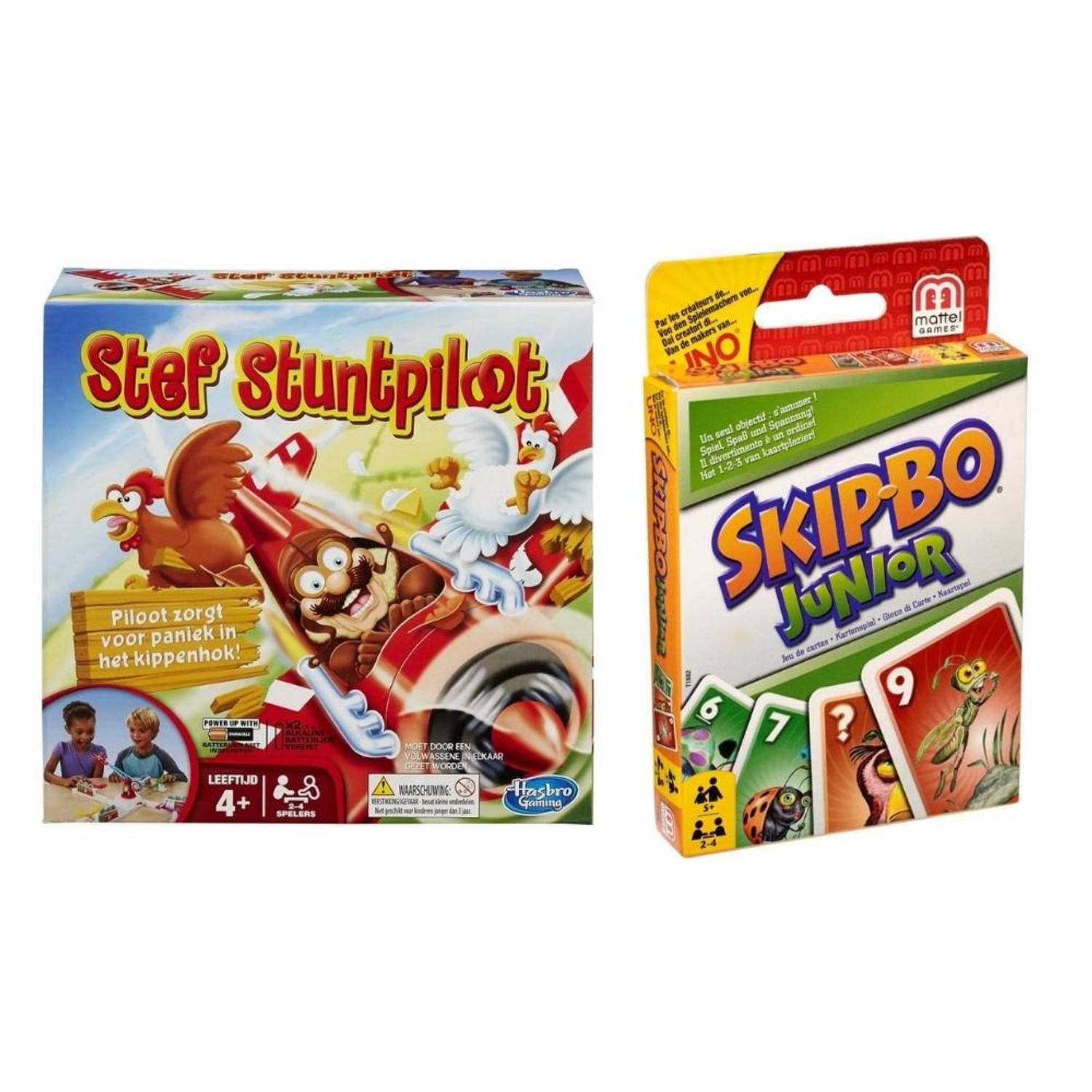 Spellenbundel - 2 Stuks - Stef Stuntpiloot & Skip Bo Junior