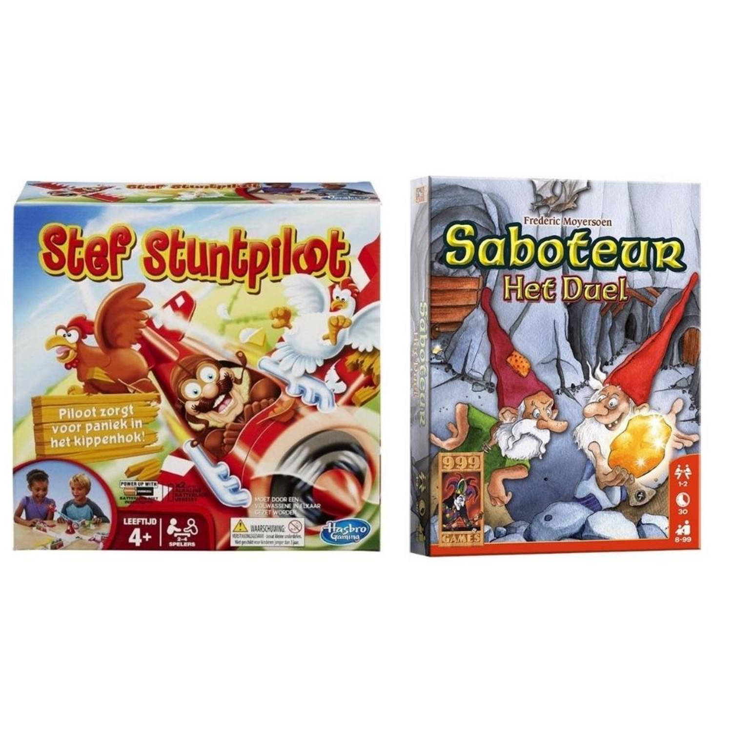 Spellenbundel - 2 Stuks - Stef Stuntpiloot & Saboteur: Het Duel