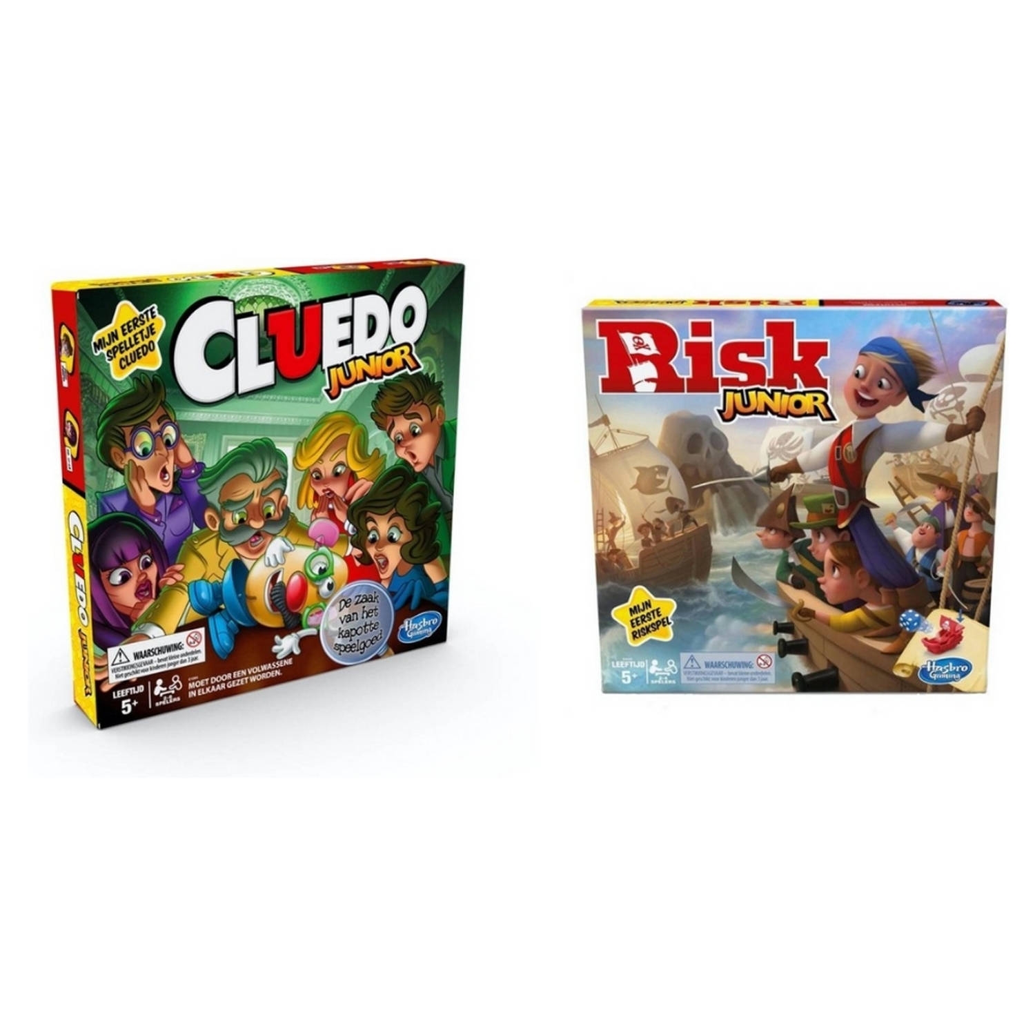 Hasbro Spellenbundel - 2 Stuks - Cluedo Junior & Risk Junior