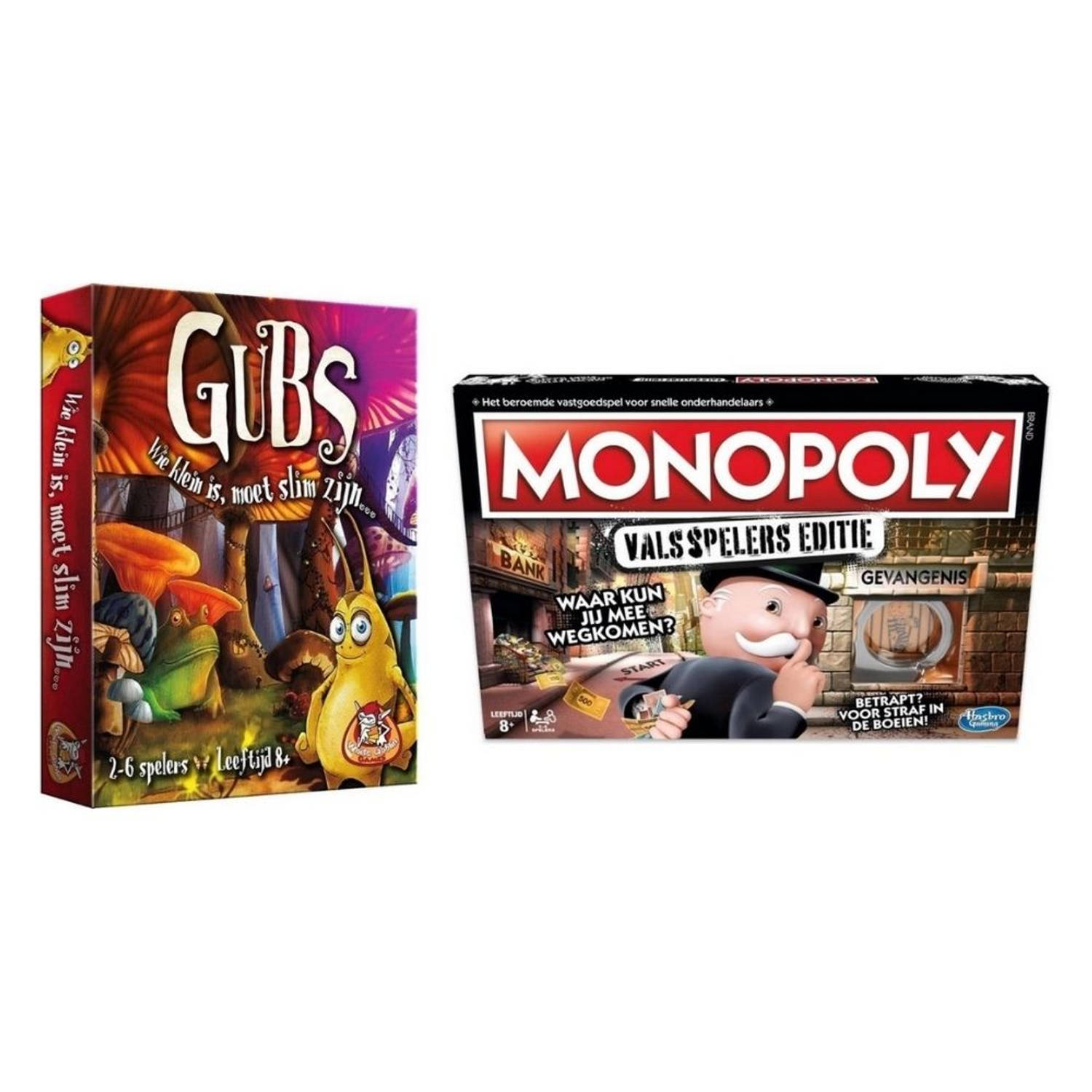 Spellenset - 2 Stuks - Kaartspel - Gubs & Monopoly Valsspelerseditie