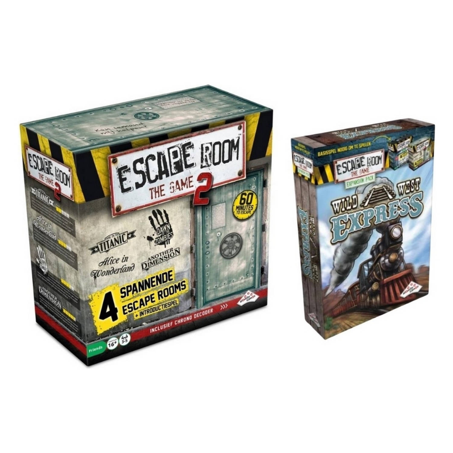 Identity Games Spellenbundel - Escape Room - 2 Stuks - The Game Basisspel 2 & Uitbreiding Wild West Express