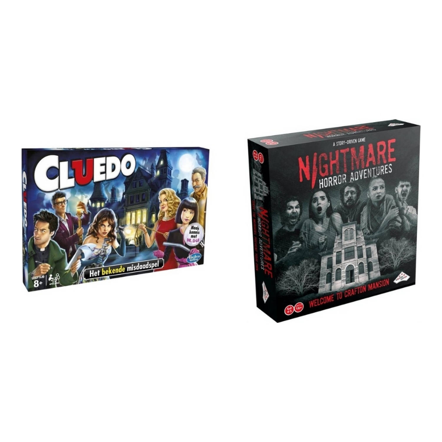 Spellenbundel - 2 Stuks - Cluedo & Nightmare Horror Adventures