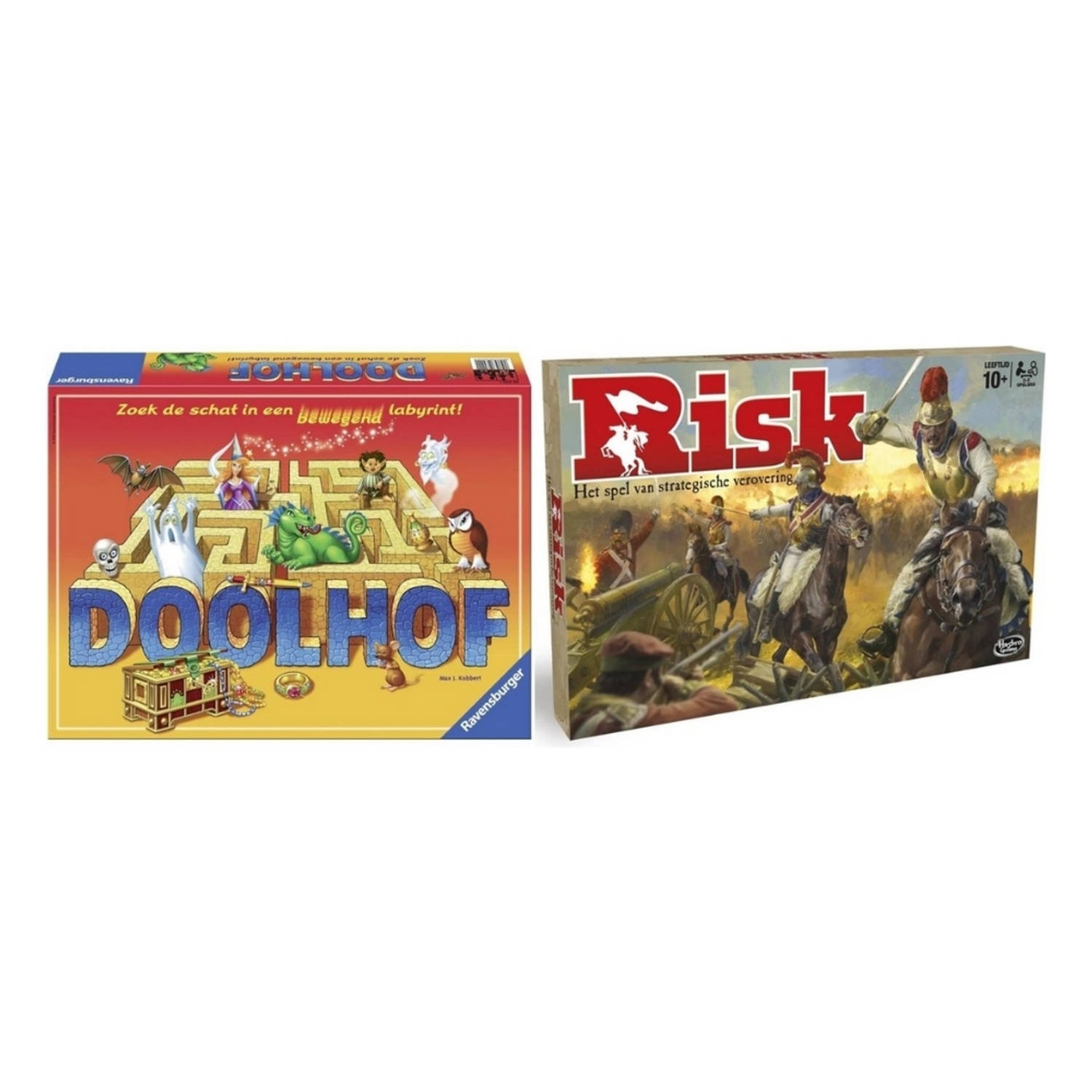 Spellenbundel - 2 Stuks - Ravensburger Doolhof & Hasbro Risk