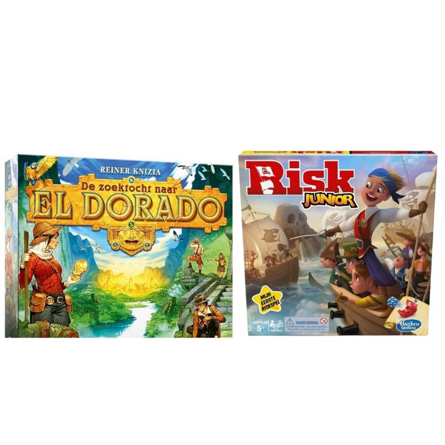Hasbro Spellenbundel - 2 Stuks - De Zoektocht Naar El Dorado & Risk Junior