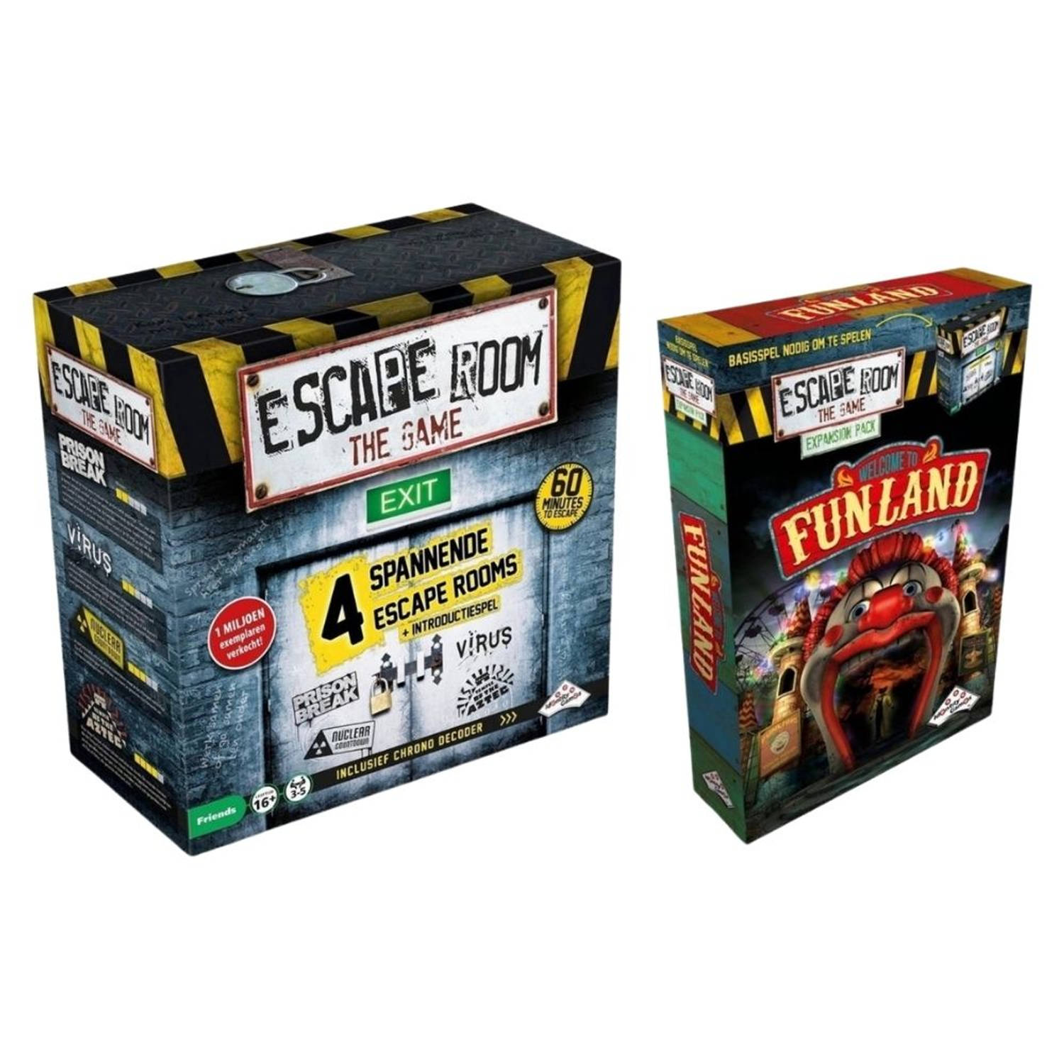 Identity Games Spellenbundel - 2 Stuks - Escape Room - The Game Basisspel & Uitbreiding Funland