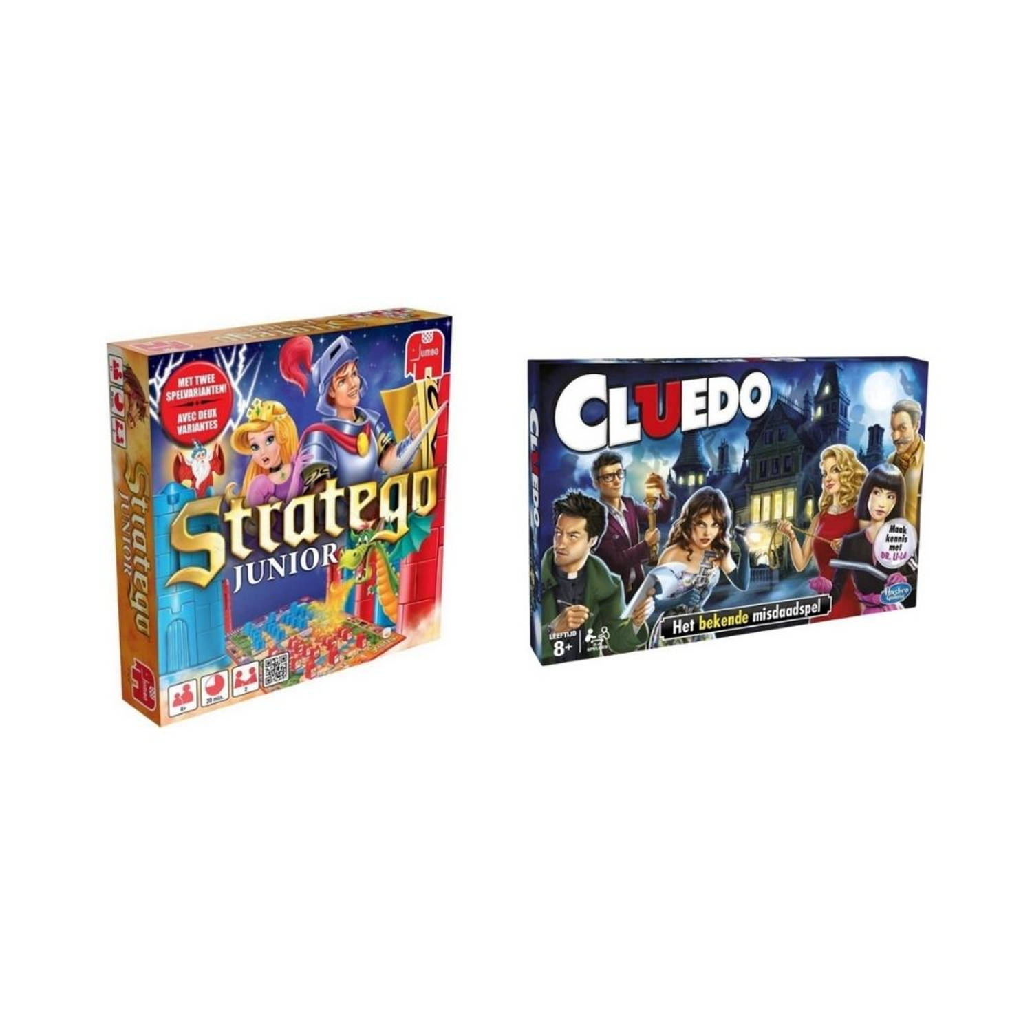 Hasbro Spellenbundel - 2 Stuks - Stratego Junior & Cluedo