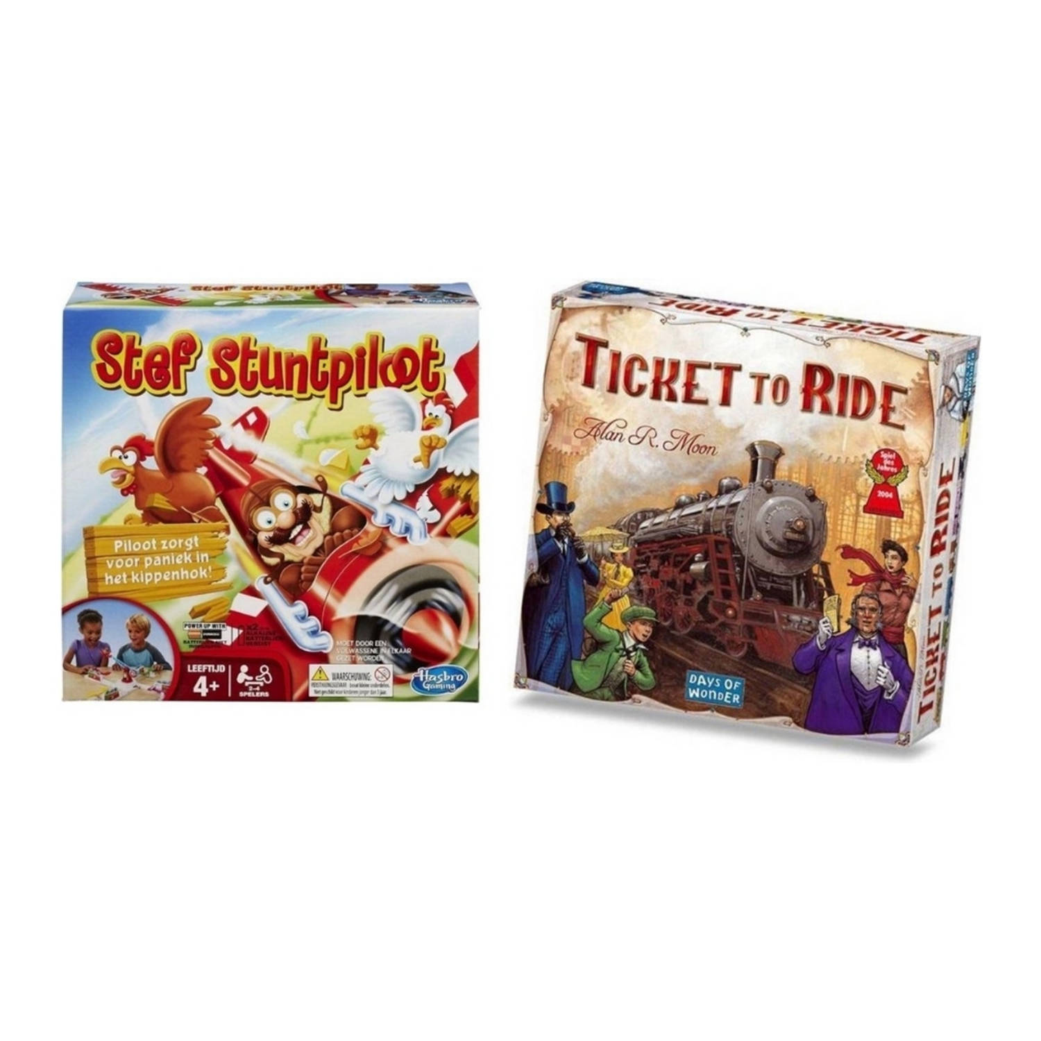 Spellenbundel - 2 Stuks - Stef Stuntpiloot & Ticket To Ride Usa