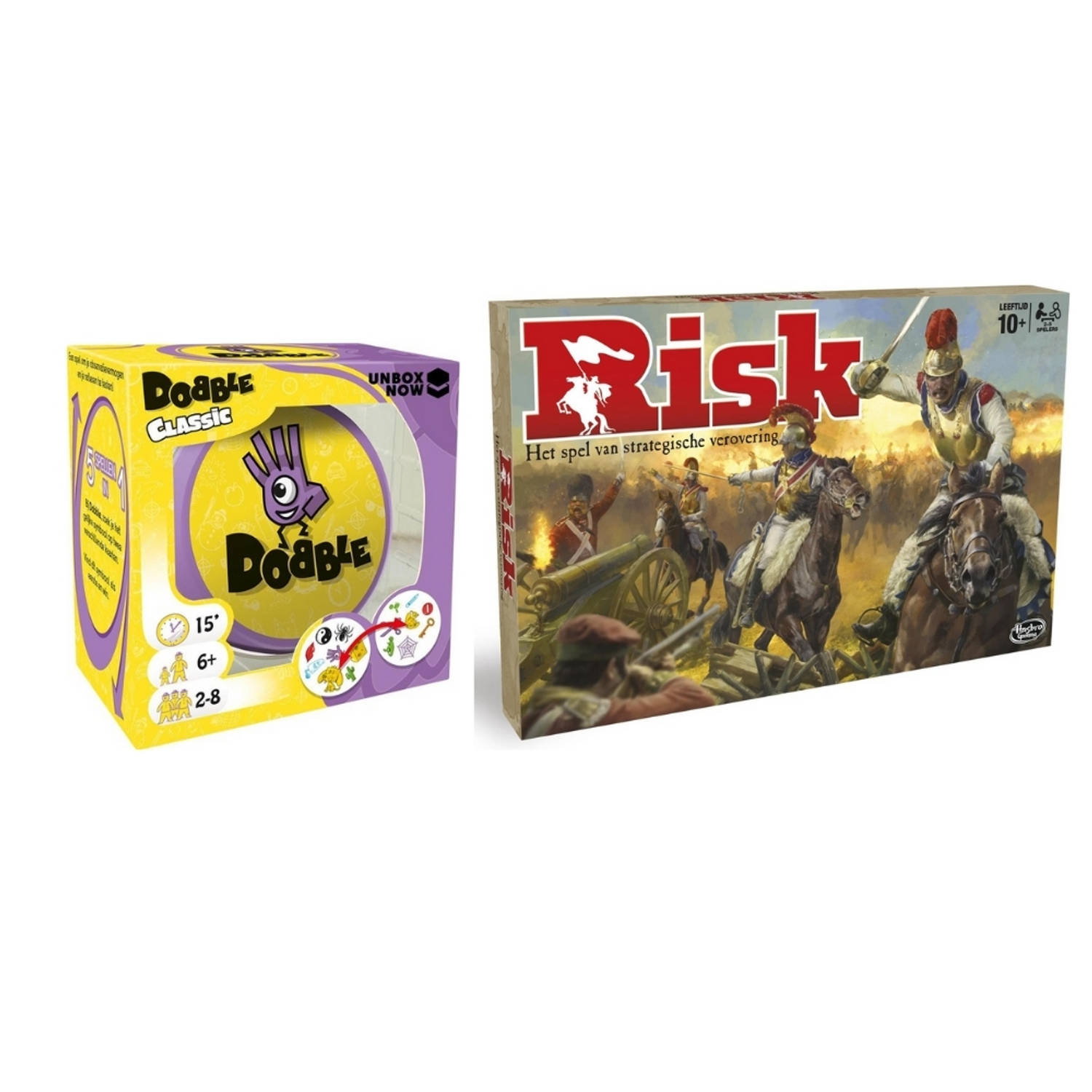 Hasbro Spellenbundel - 2 Stuks - Dobble Classic & Risk