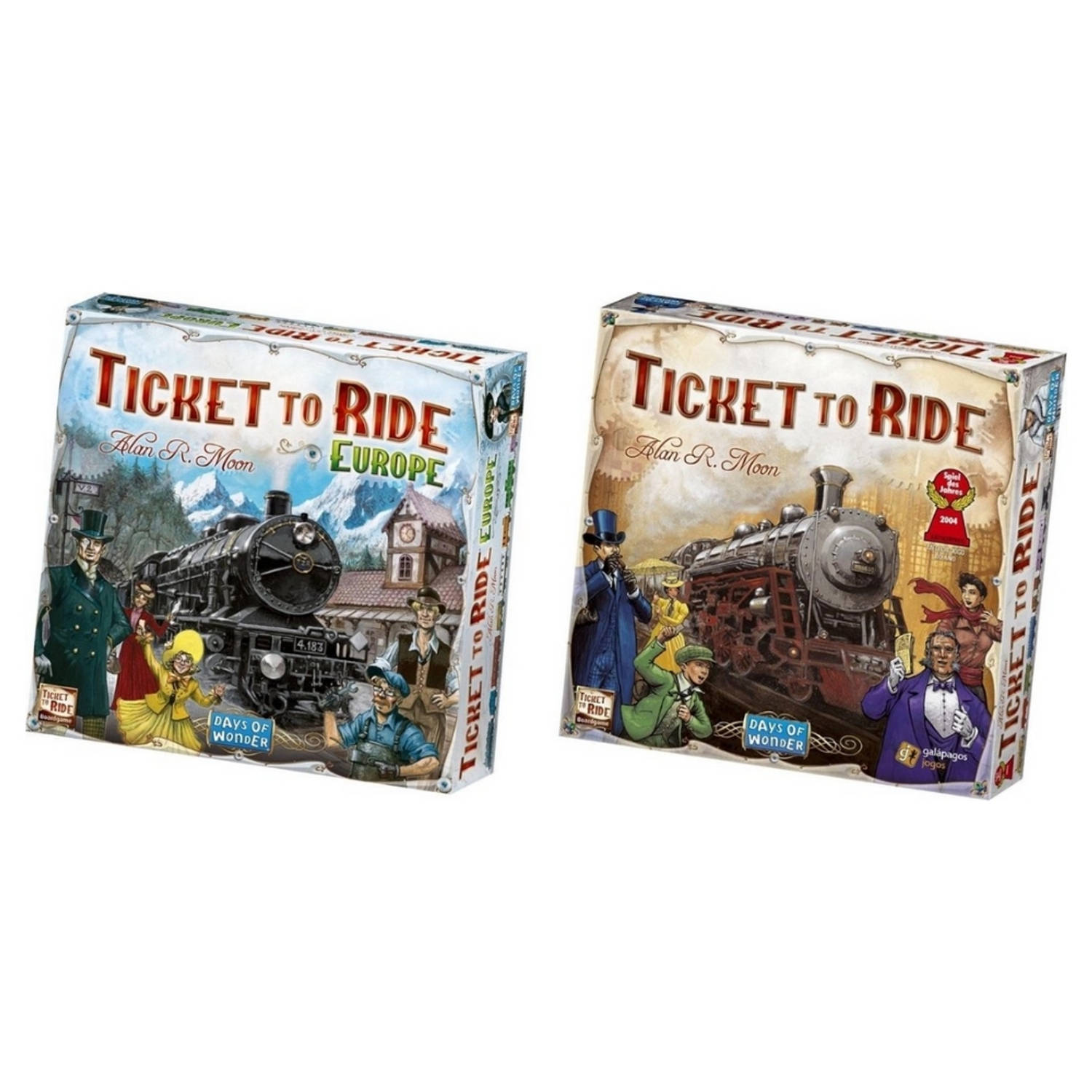 Days of Wonder Spellenbundel - Ticket To Ride - 2 Stuks - Basisspellen - Usa & Europa