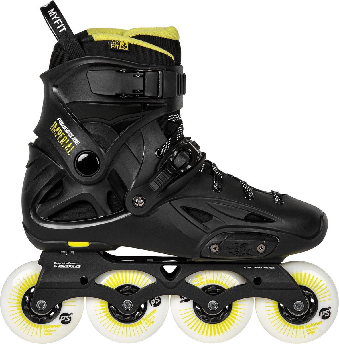 Powerslide Inlineskates Imperial One Aluminium Mt 39/40 - Zwart