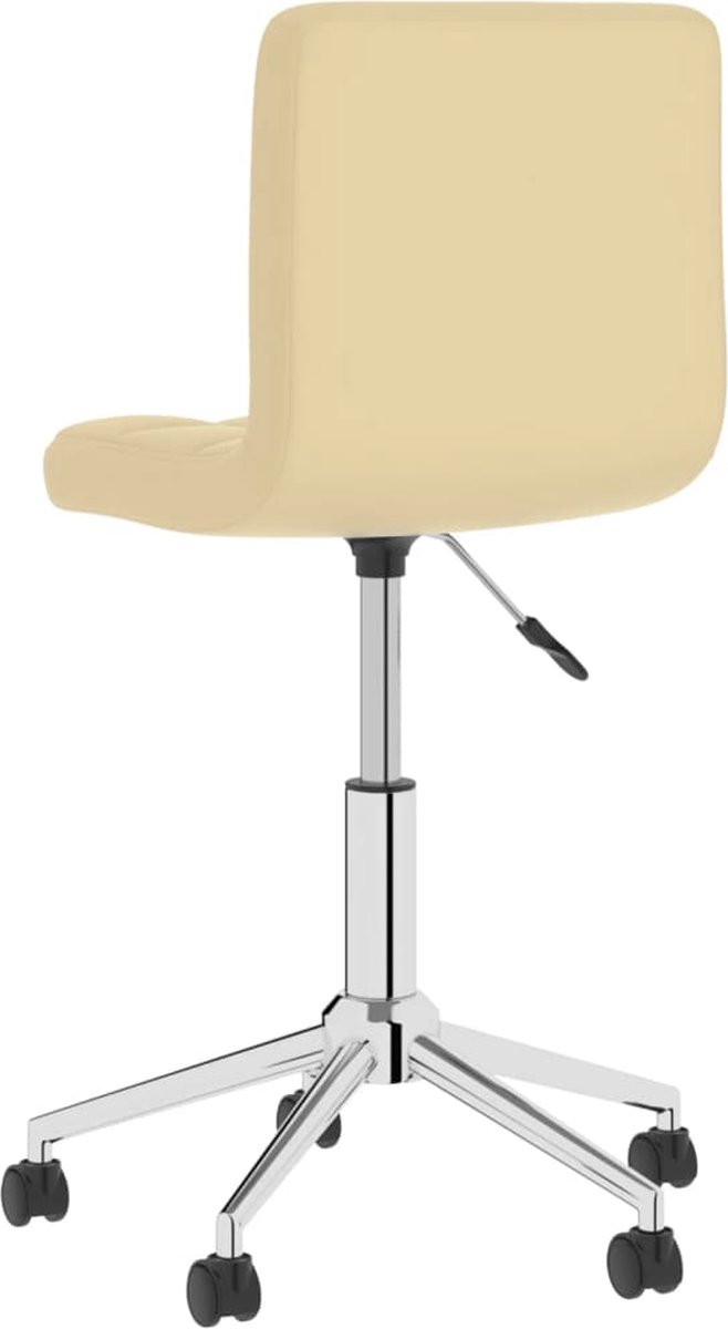 Vidaxl Eetkamerstoelen Draaibaar 2 St Kunstleer Crèmekleurig