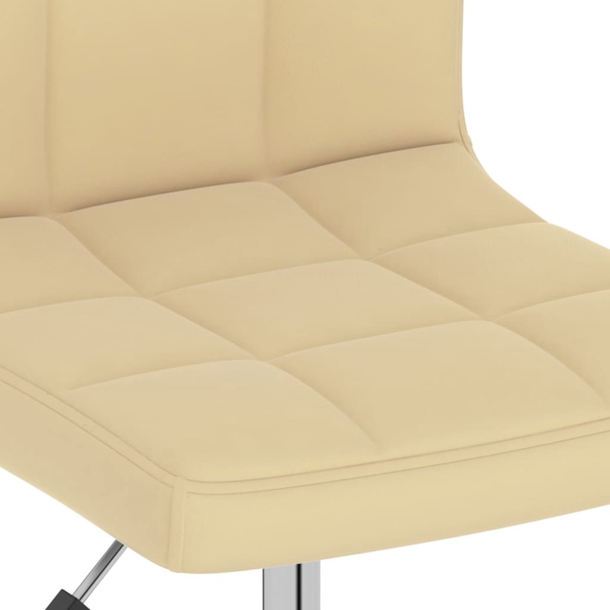 Vidaxl Eetkamerstoelen Draaibaar 2 St Kunstleer Crèmekleurig