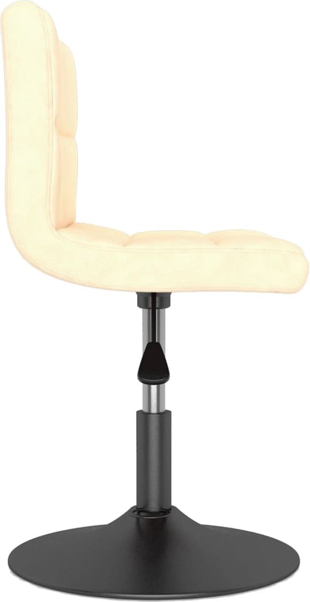 Vidaxl Eetkamerstoelen Draaibaar 6 St Fluweel Crèmekleurig