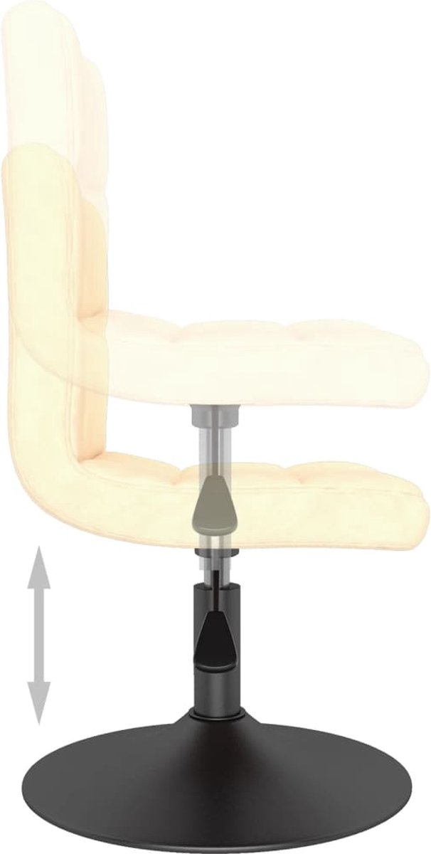 Vidaxl Eetkamerstoelen Draaibaar 6 St Fluweel Crèmekleurig