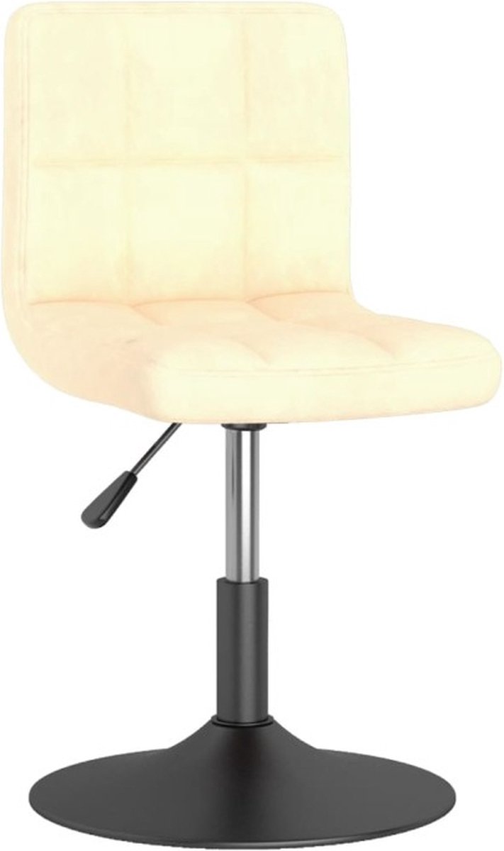 Vidaxl Eetkamerstoelen Draaibaar 6 St Fluweel Crèmekleurig
