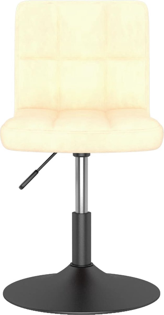 Vidaxl Eetkamerstoelen Draaibaar 6 St Fluweel Crèmekleurig