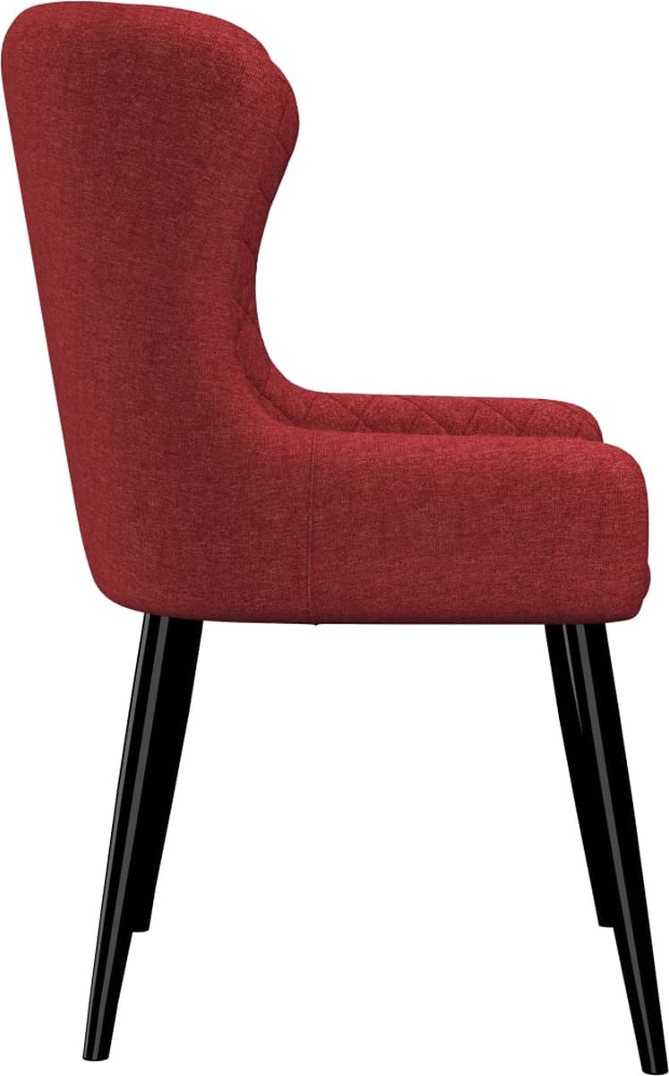 Vidaxl Eetkamerstoelen 6 St Stof Bordeaux - Rood