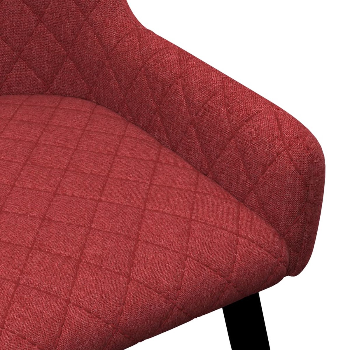 Vidaxl Eetkamerstoelen 6 St Stof Bordeaux - Rood