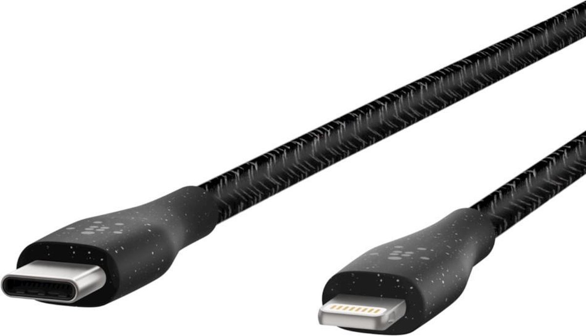 Belkin Boost Charge Usb-c-kabel Met Lightning-connector + Leren Bandje - Zwart