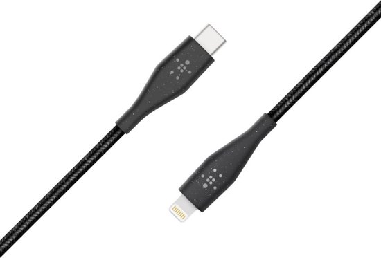 Belkin Boost Charge Usb-c-kabel Met Lightning-connector + Leren Bandje - Zwart