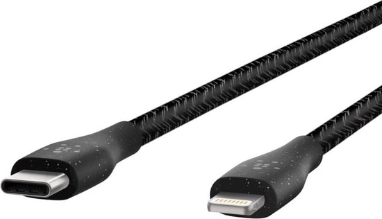 Belkin Boost Charge Usb-c-kabel Met Lightning-connector + Leren Bandje - Zwart