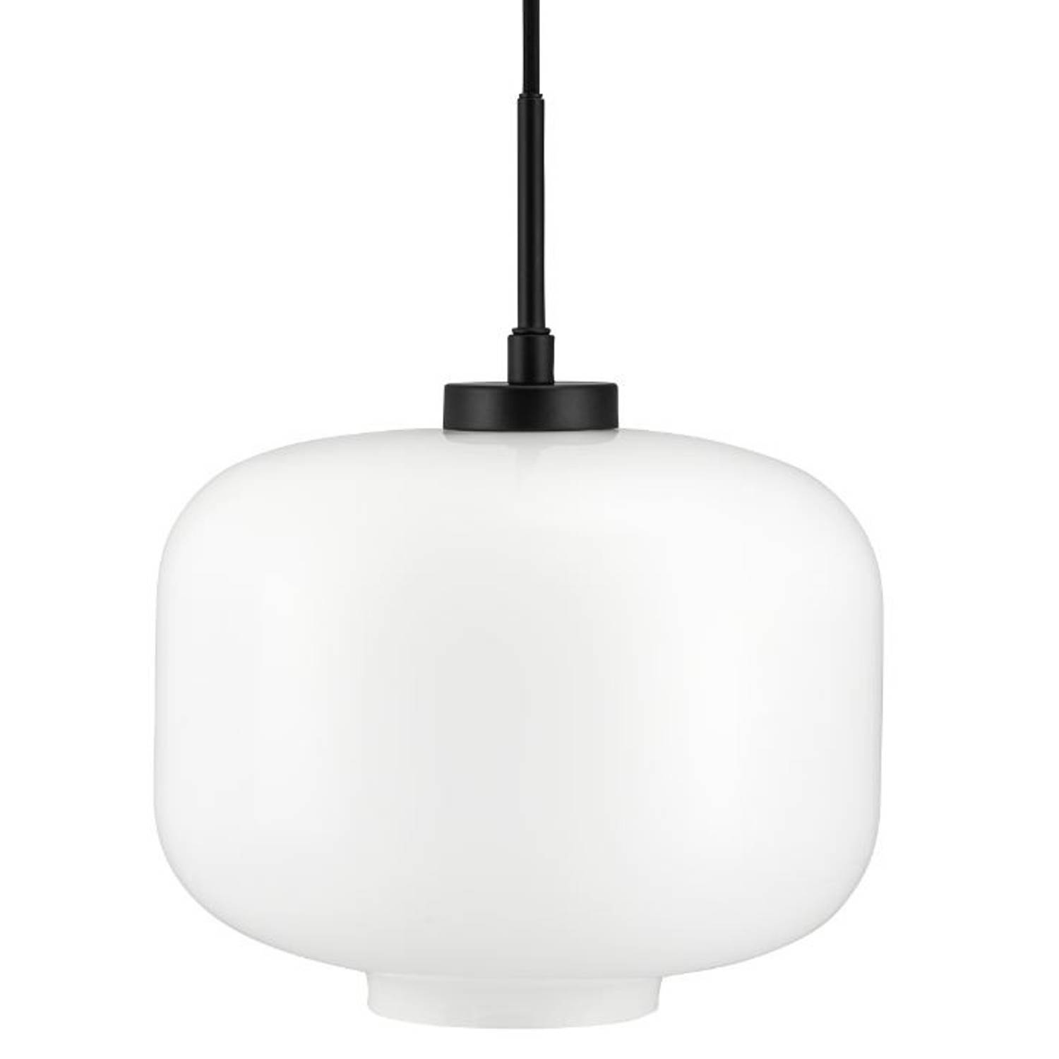 Dyberg Larsen Hanglamp Arp 25 X 32 Cm E27 Opaal 25w Wit/ - Zwart