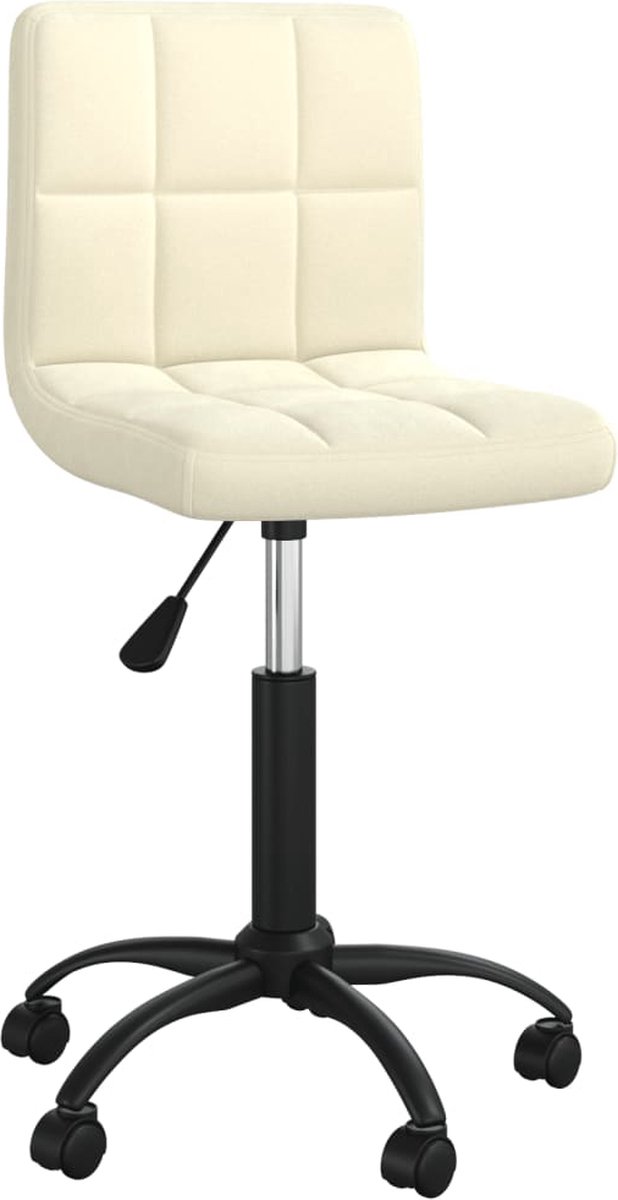 Vidaxl Eetkamerstoelen Draaibaar 6 St Fluweel Crèmekleurig