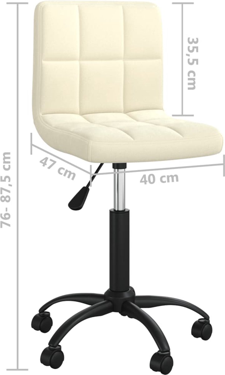 Vidaxl Eetkamerstoelen Draaibaar 6 St Fluweel Crèmekleurig