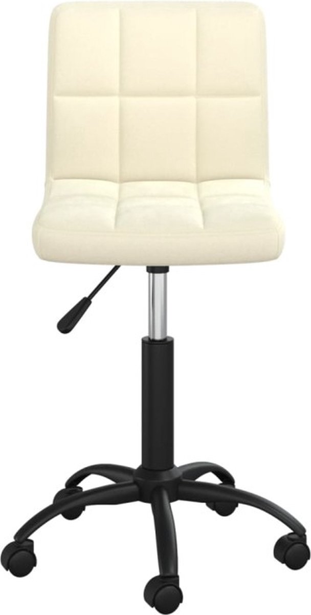 Vidaxl Eetkamerstoelen Draaibaar 6 St Fluweel Crèmekleurig